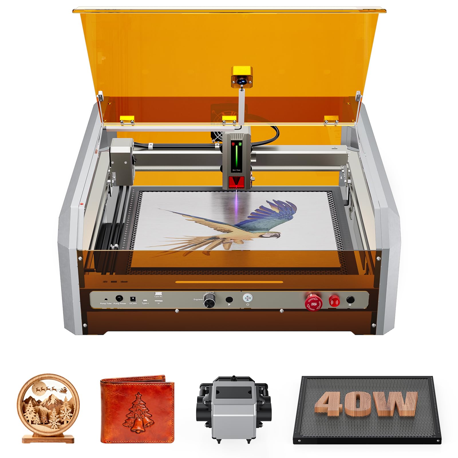 Amazon.co.jp: ゲンミツL8レーザー彫刻機、40W出力レーザーカッター